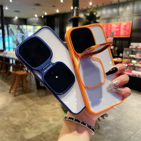 CUTECASEサングラス形ともかくスタンドiPhone15Pro電話ケース C5067