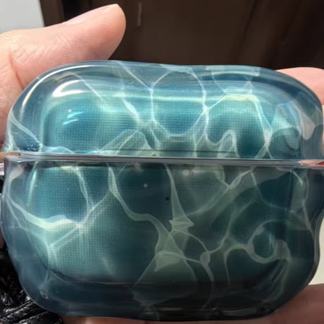 CUTECASE 水の波紋 Airpods Pro3/4ケース 半透明 艶感 AirpodsPro2/Pro1カバー エアポッズ3/2 ストラップつき シック おしゃれ CM5696