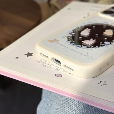 CUTECASE ウサギミラー iPhone17Pro/17ケース ホワイト iPhone17Promax/16Pro/15ケース かわいい 春夏向けCM6147