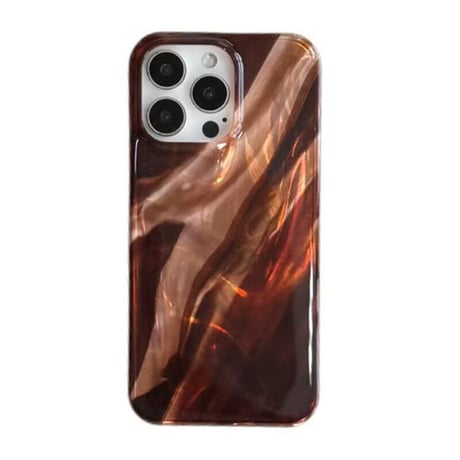 CUTECASE 琥珀色 iPhone16pro/17ケース 暈し染めカラー iPhone15/14promaxカバー キラキラ光る オシャレ 大人可愛い CM5631