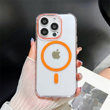 CUTECASE 透明高機能magsafe 充電iPhone15/15Promaxケース 高品質黄ばまない iPhone14Pro/13proケース 滑り止め 丈夫 C6010