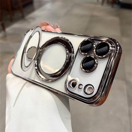 CUTECASE MagSafeリングスタンド iPhone17Pro/17ProMaxケース 強力ガラスレンズカバー iPhone17/17Airケース 大人気 CM5682