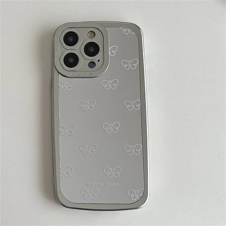 CUTECASE 花カメラ ミラーiPhone15pro/15promaxケース リボン/蝶 iphone14/13pro/12カバー 女子力アップ 可愛いCM4333