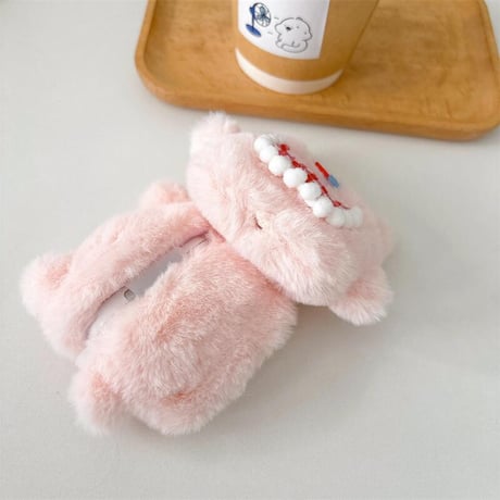CUTECASEふわふわブタ Airpods4/Airpodspro2/pro/ケース ピンク Airpods3/2カバー 可愛い 女子力アップ 柔らかいCM4638
