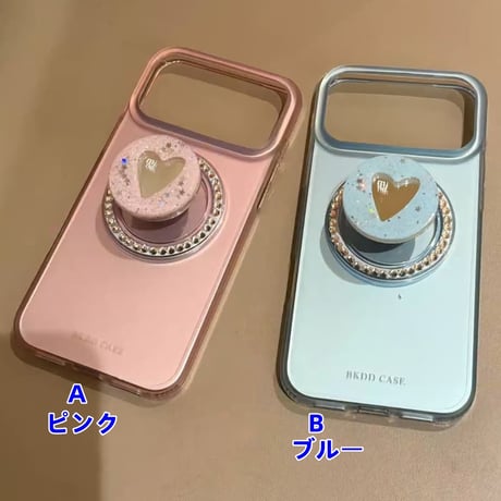 CUTECASE ダイヤミラーグリップ iPhone17Pro/17ケース マグネット式 iPhone16ProMax/15/14カバー スタンド機能 キラキラ おしゃれ きれい 人気CM6077