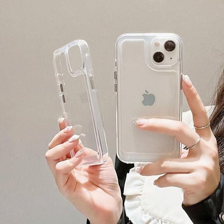 CUTECASE iPhone17ケース ラベンダー/ミストブルー/セージに合う iPhone17Pro/Air/ProMaxケース 高透明 ブラック/ブラック 高透明CM2142