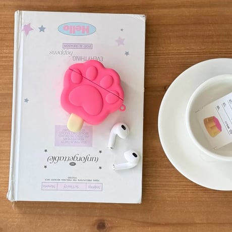 CUTECASE 猫の肉球 Airpods Pro3ケース アイスキャンデーデザイン Airpods 4/3カバーケース AirpodsPro2/1 可愛い ギフトにおすすめCM6246