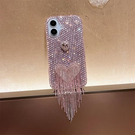 CUTECASEビジュー iPhone16/16Proケース ダイヤフリンジ iPhone15Pro/14/13proカバー 華やか キラキラ 豪華 高品質CM5096