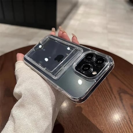 CUTECASE iPhone16/16Proケース カード収納 クリアiPhone15plus/14/13proケース 黄ばまない シンプル 高品質 CM4624