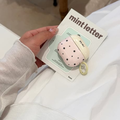 CUTECASE ピンク it's ok Airpods Pro3ケース 水玉模様 Airpods4/3カバー pro2/pro1 リング/星キーホルダー 韓国風CM6254