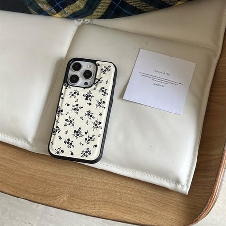 CUTECASE大人可愛い花柄 iphone16pro/16ケース 皮っぽい iphone15pro/14/13/12カバー エレガント ファッション 女子力アップCM4878