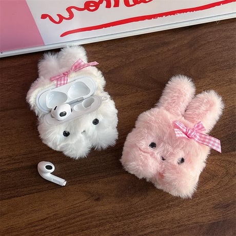 CUTECASEふもふも兎 Airpods４ケース かわいい Airpods3/pro2カバー 可愛すぎる プレゼントにおすすめ CM4951