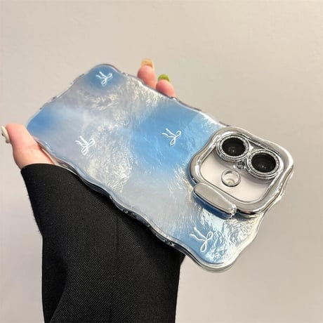 CUTECASEスタイリッシュなデザインiPhone16/16Proケース スタンド付 ストラップ アイフォン15プロ/14/13proカバー キラキラ 便利 おしゃれ CM4782