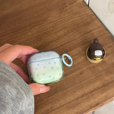 CUTECASE グラデーションカラー AirpodsPro3ケース 花柄 Airpods4/3カバー AirpodsPro第2/1世代 リング付 可愛いCM6365