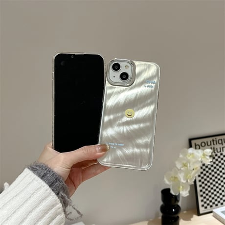 CUTECASEキラキラ笑顔 iphone15/15proケース 頑丈 アイフォン13/14pro/12proカバー 可愛い 女子力アップ CM3970