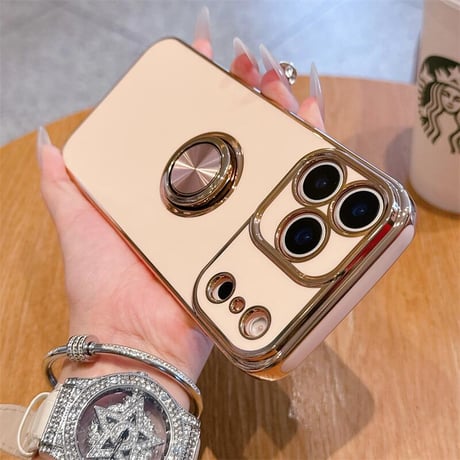 CUTECASE リング付 iPhone17Pro/17ケース スタンド機能 iPhone17Promax/17Airカバー メタルカラー 丈夫 CM5680