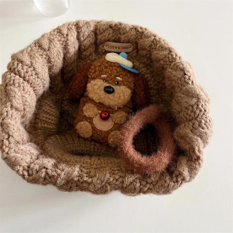 CUTECASE犬ぬいぐるみ Airpods 4ケース モフモフ ストラップ付 Airpods3/2カバー Airpodspro2/pro めっちゃ可愛い ギフトに最適CM5007
