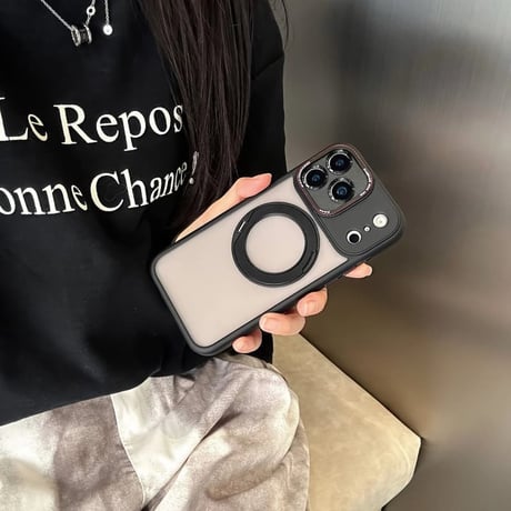 CUTECASE 高品質指紋防止 iPhone17ProMax/17Proケース MagSafeリングスタンド iPhone17P/Air/16ProMaxケース カメラカバー付 耐衝撃CM5949