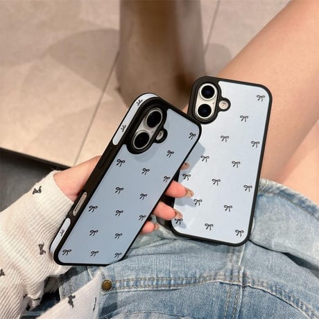 CUTECASEリボン柄 iPhone16Pro/16ケース 韓国風 iPhone15pro/14/13/12ケース 可愛すぎ 女子力アップ CM4842