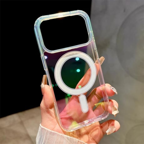 CUTECASEキラキラ iPhone17Pro/17Airケース MagSafe充電 クリア iPhone16ProMax/15Proカバー オシャレ 黄ばまない 丈夫CM5519