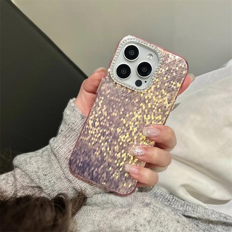 CUTECASEキラキラ iPhone15pro/15promaxケース ジュエリーカメラ アイフォン14pro/13/12カバー 綺麗 シックCM4390