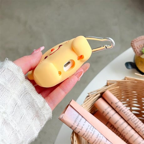 CUTECASE熊ちゃん Airpods3/pro2ケース かわいいシリコン Airpods2/proカバー リング付 可愛い ギフトに最適CM4411