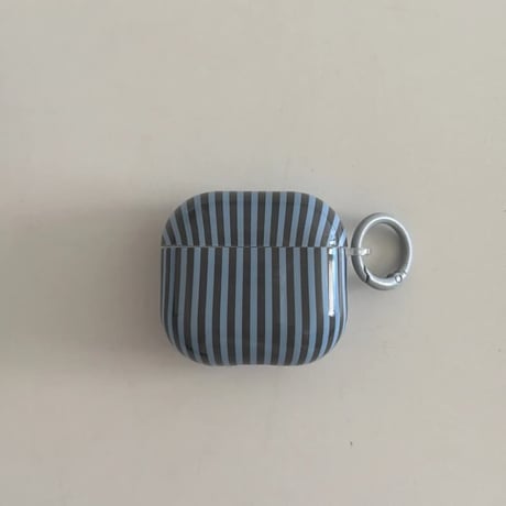 CUTECASEストライプ柄 AirpodsPro3ケース オシャレ Airpods4カバー AirpodsPro2/Pro1カバー リング付き オシャレさんにおすすめCM6242