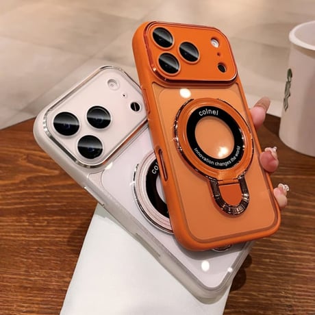 CUTECASE 高品質多機能 iPhone17Promaxケース MagSafeリングスタンド iPhone16promax/15/14/13proカバー 滑り止め加工 黄ばまないCM6328