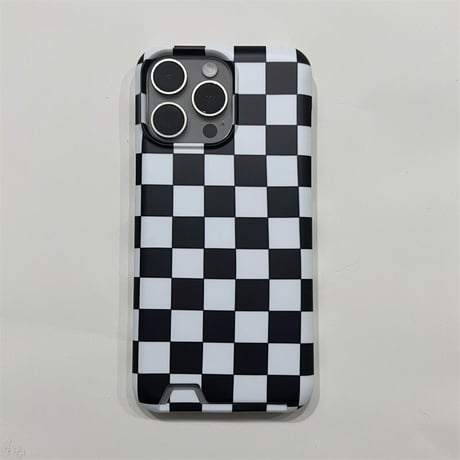 CUTECASE かわいいiphone15proケースつや消しクラシックチェッカーボード高品質ソフトシェルiPhone14pro Max美しいカバー オシャレカードが挿入可能携電話ケースC6015