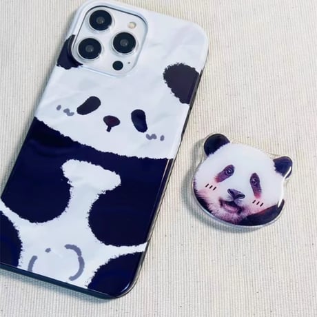 CUTECASEPandaパンダ スマホグリップ 可愛い グリップトーク スタンド機能 落下防止 人気 ギフトにおすすめCM3796