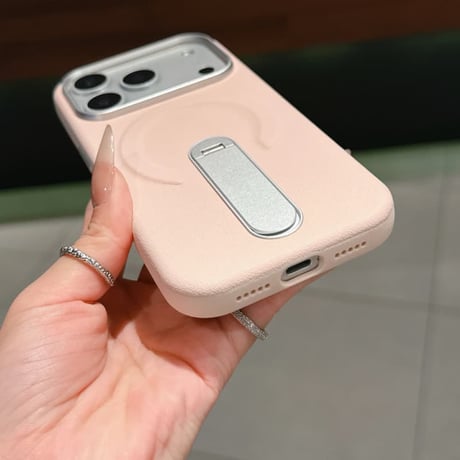 CUTECASE スタンド付 iPhone17promaxケース 皮製 MagSafe対応 iPhone17Proカバー 高品質 高級感 肌に優しいCM5835