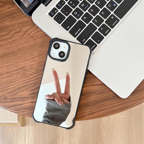 CUTECASE 耐衝撃 ミラーiPhone15/15proケース シンプル iPhone14/13pro/12ケース 夏に人気CM4437