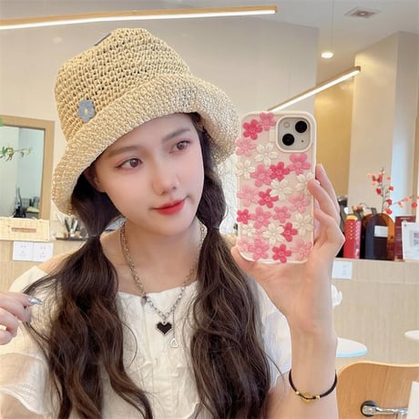 CUTECASE 桜花 iPhone16pro/16ケース ピンク iPhone15pro/14/13promaxカバー 大人可愛い 丈夫 女子力高いCM5288