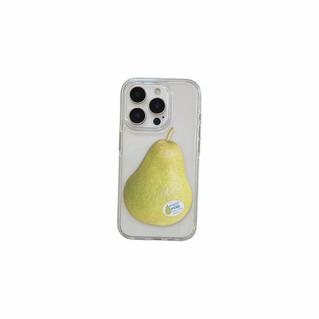CUTECASE 梨柄 iPhone16pro/16ケース 丈夫 iPhone15pro/14/13promaxカバー 黄ばまない透明ケース 大人可愛い CM5529