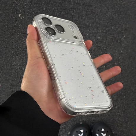 CUTECASE iPhone17Proケース キラキラ星ラメ iPhone17/Air/ProMaxケース 透明感 ソフト 使いやすいCM5883
