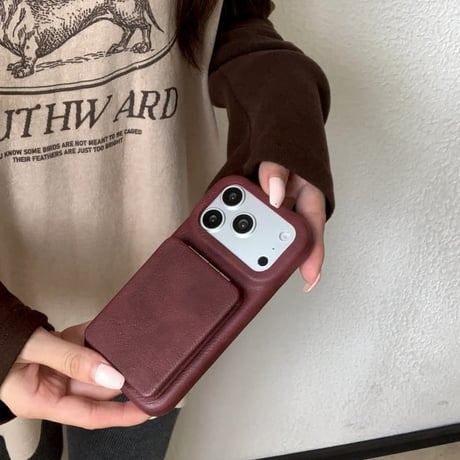 CUTECASE ダブルミラー iPhone17Pro/17ケース スタンド機能 レザー/布 上品 iPhone17ProMax/16Pro/15ケース 高品質 頑丈 人気 CM5974