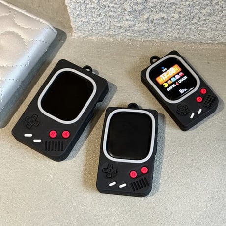 CUTECASE ゲーム機 AppleWatchケース ショルダーストラップ付 アップルウォッチ Ultra3/2/1 Series 11/10/9/8 SE3/2/1 シリコン 可愛いCM5754