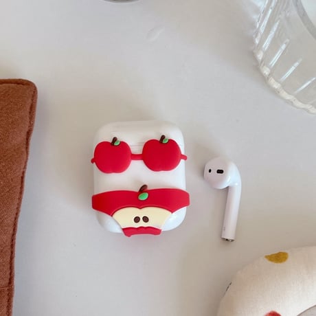 CUTECASE可愛すぎ Airpods Pro3ケース ストロベリー/リンゴ ビキニ Airpods4/Pro2ケース シリコン製 ギフトにおすすめ CM5733