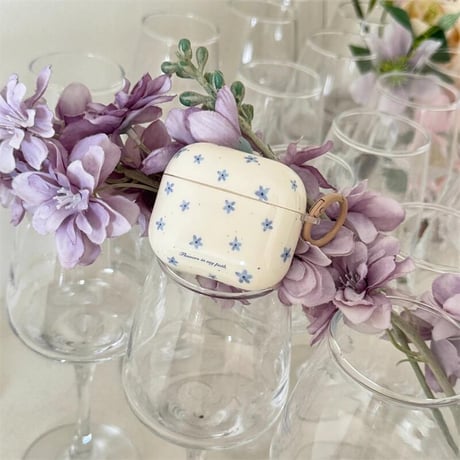 CUTECASE春夏におすすめ エアーポッズ 4ケース 淡色系 花柄 Airpods3/Pro2ケース airpodsproカバー リング付き エレガント CM5152