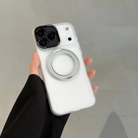CUTECASE 高品質指紋防止 iPhone17ProMax/17Proケース MagSafeリングスタンド iPhone17P/Air/16ProMaxケース カメラカバー付 耐衝撃CM5949