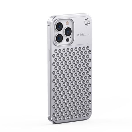 CUTECASEiPhone15Promax メタルケース アロマタブレット付 放熱中空彫刻デザインアルミニウム合金素材がを耐衝撃 高品質 高級感 軽量 指紋防包括的な保護
