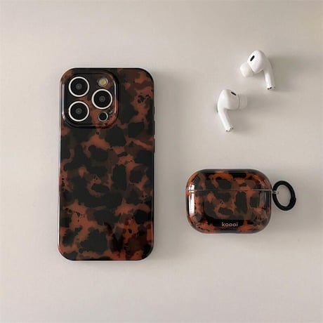 CUTECASE琥珀色 Airpods 4ケース 大人気 シック AirpodsPro2/Pro1 Airpods3/2カバー大人可愛い リング付 ギフトにおすすめ CM4764
