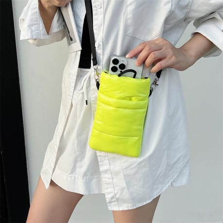 CUTECASE ショルダーバック スマホケース ダウンジャケット iPhone/Xperia/galaxy/Arrowsなどケース スモールバッグ 全機種対応 便利丈夫CM5464