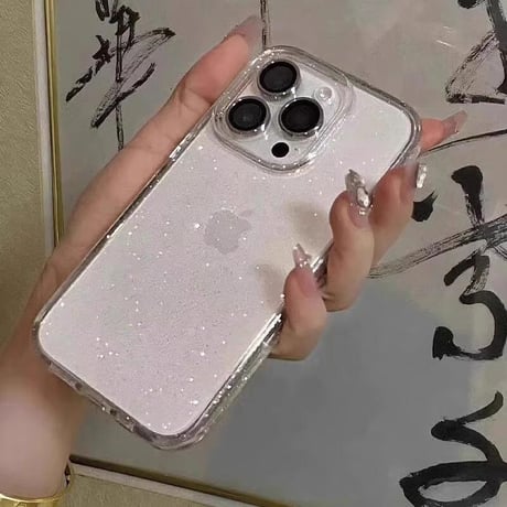 CUTECASEキラキラ iPhone16/16Proケース 透明 iPhone15plus/14pro/13カバー シンプル風 軽量 取り外しが簡単CM4923