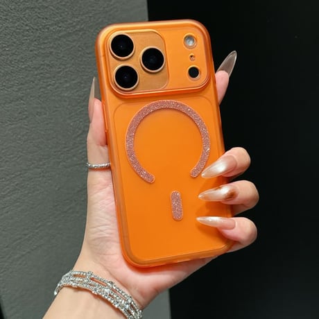 CUTECASE 指紋防止iPhone17Promaxケースマット キラキラMagSafeリング iPhone17Pro/iPhone17Airケース 軽量 持ち運びやすい CM5833