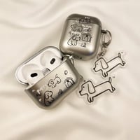 CUTECASE ワンちゃん Airpods Pro3ケース 指紋防止 Airpods4/3カバー pro2/pro1 キーホルダー付 プレゼントにおすすめCM6191