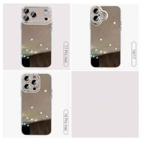 CUTECASE ミラー iPhone17Pro/17ケース キラキラレンズカバー iPhone17ProMax/16Pro/15カバー きれい 丈夫 オシャレ CM5982