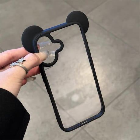 CUTECASE 可愛い耳付 iPhone17/16Proケース パステルカラー iPhone15plus/14pro/13カバー 淡色透明ケース 黄ばまない GIFT CM5538
