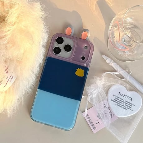 CUTECASE iPhone17Pro/17ケース 耳付き 可愛い iPhone17ProMax/16Pro/15ケース ペアお揃い ギフトにおすすめ CM5888