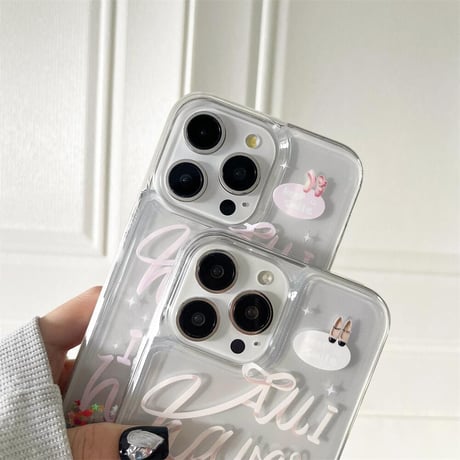 CUTECASE靴グリップ付 iPhone15Pro/15ケース 動くグリッター入り アイフォン14promax/13/12ケース キラキラ 女子力アップCM4438